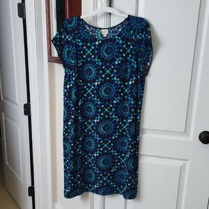 Merona Blue and Green Patterned Dress